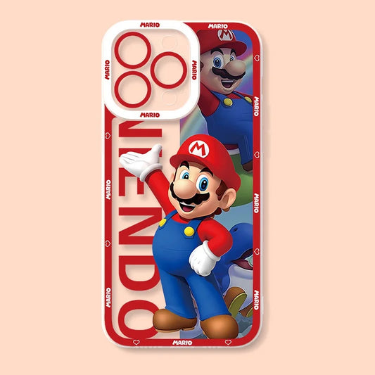 Super Mario Bros Game Case For Iphone/Plus Cover Silicone Funda Transparent
