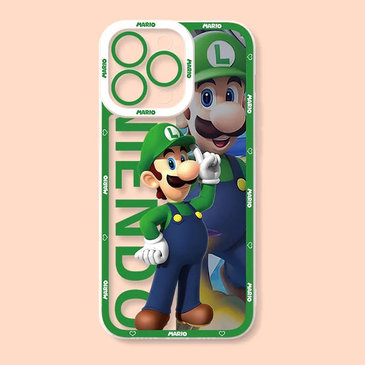 Super Mario Bros Game Case For Iphone/ Cover Silicone Funda Transparent